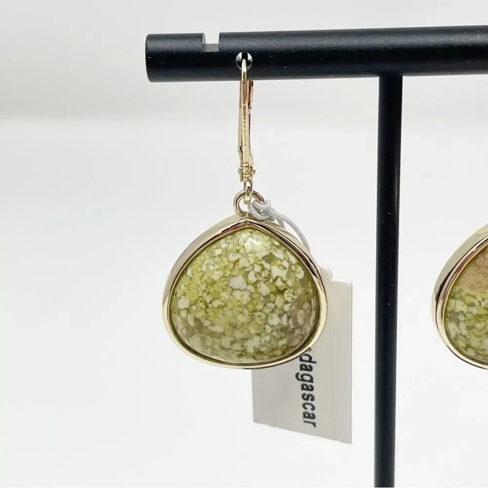 JTV Stone Gold Dangle earrings